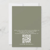 Mountain Rustic Country Elegant QR Code Wedding 招待状 (裏面)