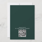 Mountain Rustic Lake Modern Budget QR Code Wedding 招待状 (裏面)