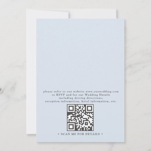 Mountain Rustic Lavender Meadow QR Code Wedding 招待状 (裏面)