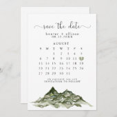 Mountain Save The Date Calendar招待状 招待状 (正面/裏面)