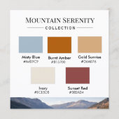 Mountain Serenity Color Palette Card 招待状 (正面)