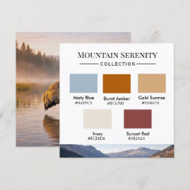 Mountain Serenity Color Palette Card 招待状