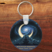 Mountain Serenity Cosmic Meditation、三日月 キーホルダー (正面)