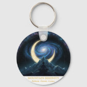 Mountain Serenity Cosmic Meditation、三日月 キーホルダー (裏面)