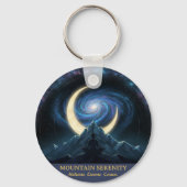 Mountain Serenity Cosmic Meditation, Crescent Moon キーホルダー (正面)