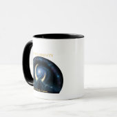 Mountain Serenity Cosmic Meditation, Crescent Moon マグカップ (正面左)