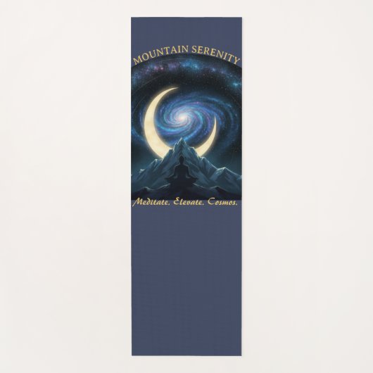 Mountain Serenity Cosmic Meditation, Crescent Moon ヨガマット (正面)