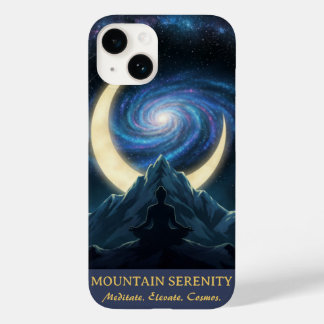 Mountain Serenity Cosmic Meditation, Crescent Moon Case-Mate iPhone 14ケース