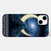 Mountain Serenity Cosmic Meditation, Crescent Moon Case-Mate iPhoneケース (裏面 (横))
