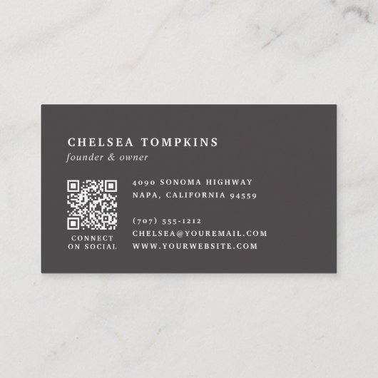 Mountain SketchロゴQRコード 名刺 (裏面)