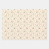 Mountain Skiers, Christmas Baubles, Holiday Plaid ラッピングペーパーシート (正面)