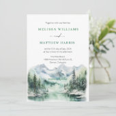 Mountain Skyline結婚のQRコード結婚s 招待状 (スタンド正面)