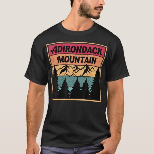 Mountain Souvenir Adirondack Mountain Range Hiking Tシャツ (正面)