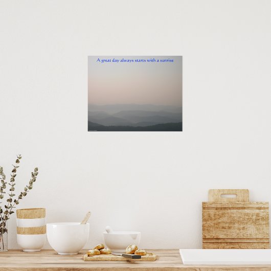 Mountain Sunrise ポスター (キッチン)