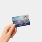 Mountain Sunrise Blue Church Membership Clergy ID バッジ (手持ち)