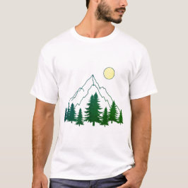 Mountain Sunrise Forest T-Shirt Tシャツ