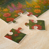 Mountain Sunrise Waterfall Puzzle – Family Fishing ジグソーパズル (側面)