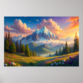 Mountain Sunset | ナチュラルインテリア ポスター
