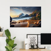 Mountain Sunset ポスター (ホームオフィス)