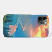 Mountain Sunset: Golden Valley Peace Art Case-Mate iPhoneケース (裏面(横))