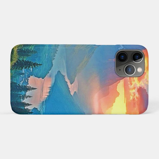 Mountain Sunset: Golden Valley Peace Art Case-Mate iPhoneケース (裏面(横))