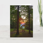 mountain sunset greeting card (blank inside) カード (正面)