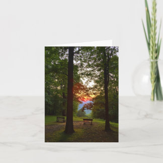 mountain sunset notecard (blank inside) カード