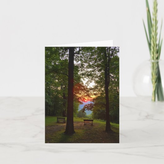 mountain sunset notecard (blank inside) カード (正面)