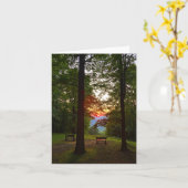 mountain sunset notecard (blank inside) カード (黄色い花)