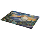 Mountain Sunset Stained Glass Cutting Board カッティングボード (角)