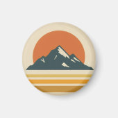 Mountain Sunset Vintage Magnet マグネット (正面)
