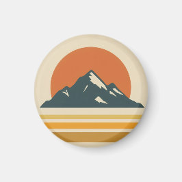Mountain Sunset Vintage Magnet マグネット