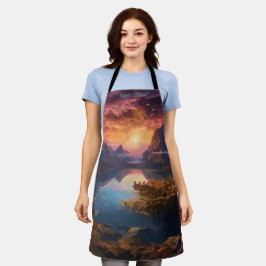 Mountain Symphony：調和のとれた色彩のブレンド エプロン
