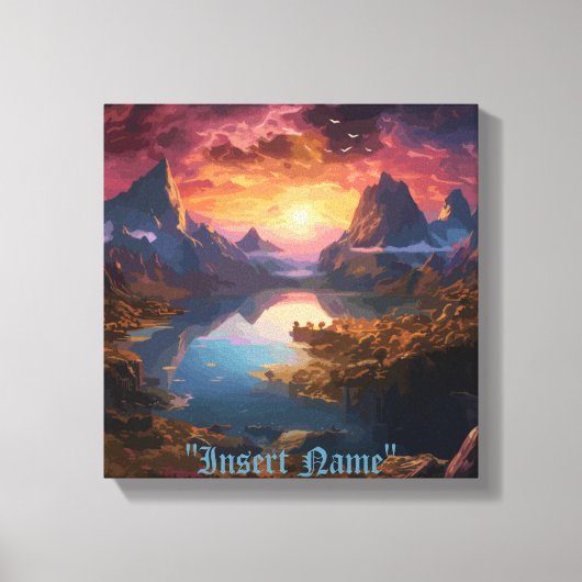 Mountain Symphony：調和のとれた色彩のブレンド キャンバスプリント (正面)