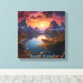 Mountain Symphony：調和のとれた色彩のブレンド キャンバスプリント (インサイチュ (ウッドフロア))