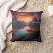 Mountain Symphony：調和のとれた色彩のブレンド クッション (ブランケット)