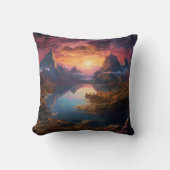 Mountain Symphony：調和のとれた色彩のブレンド クッション (正面)