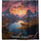 Mountain Symphony:調和のとれた色彩のブレンド シャワーカーテン (正面)