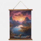 Mountain Symphony：調和のとれた色彩のブレンド 吊り下げ型タペストリー (正面)