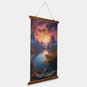 Mountain Symphony：調和のとれた色彩のブレンド 吊り下げ型タペストリー (傾斜あり)