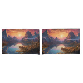 Mountain Symphony：調和のとれた色彩のブレンド 枕カバー