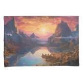 Mountain Symphony：調和のとれた色彩のブレンド 枕カバー (正面右)