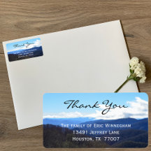 Mountain Thank You for悔やみや弔慰ラベル