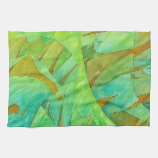 Mountain Thrills Abstract Artsy Kitchen Towel キッチンタオル (横)
