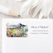 Mountain Thyme Wildflower Return Address ラベル (インサイチュ)