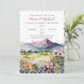Mountain Thyme Wildflower Wedding Invitation 招待状 (スタンド正面)