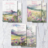 Mountain Thyme Wildflower Wedding Invitation 招待状