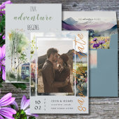 Mountain Thyme Wildflower Wedding Invitation 招待状