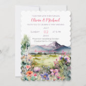 Mountain Thyme Wildflower Wedding Invitation 招待状 (正面)
