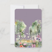 Mountain Thyme Wildflower Wedding RSVP Reply Card (裏面)